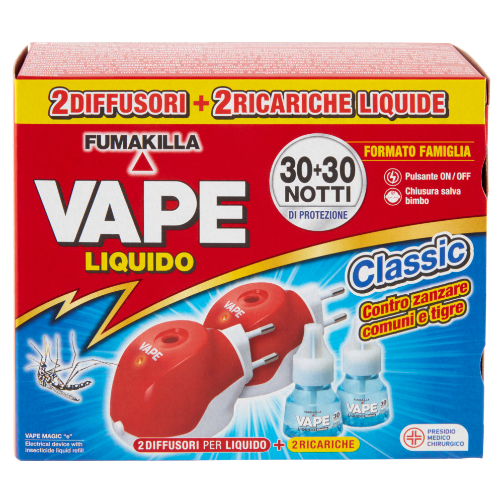 Vape 2 liquid speakers + classic liquid refill 30 + 30 nights