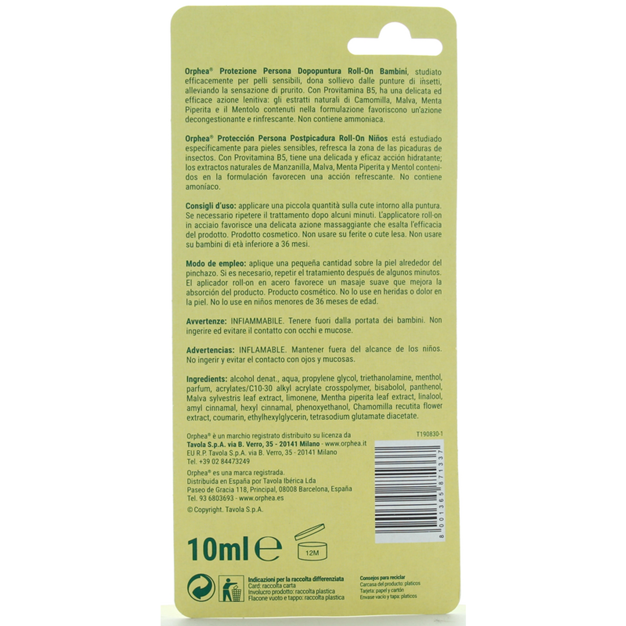 Orphea Dopopuntura Gel Bambini Roll On 10 ml