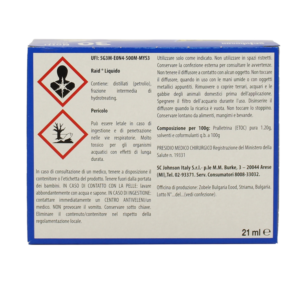 Président insecticide RAID + Liquide Charge 30 nuits