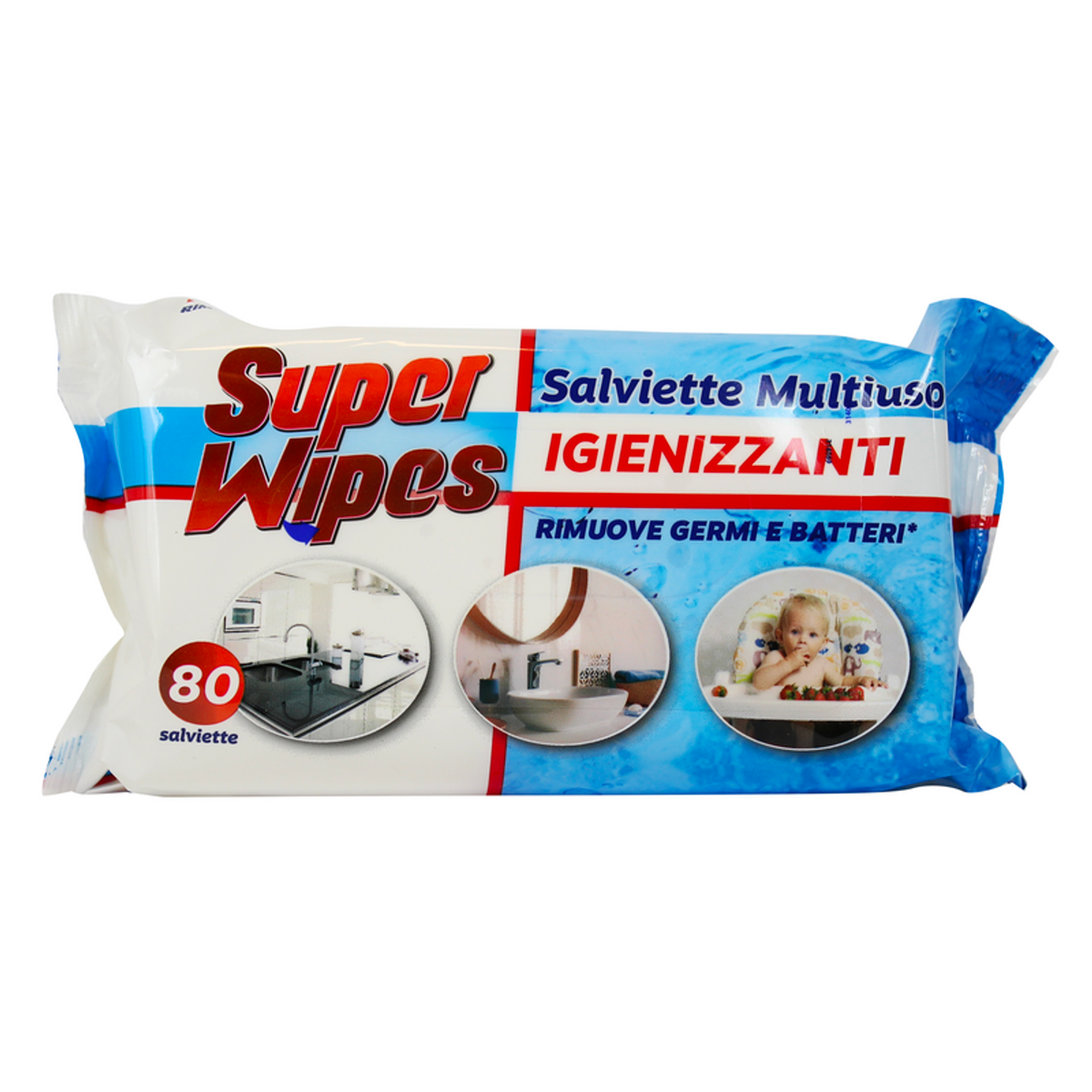 Super Wipes Multiuse detergent and sanitizing 80 pcs