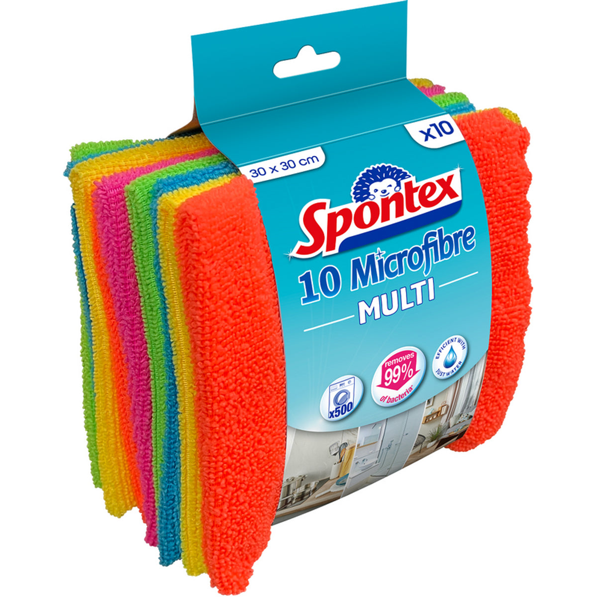 Spontex microfibre multi 30x30 cm 10 pcs