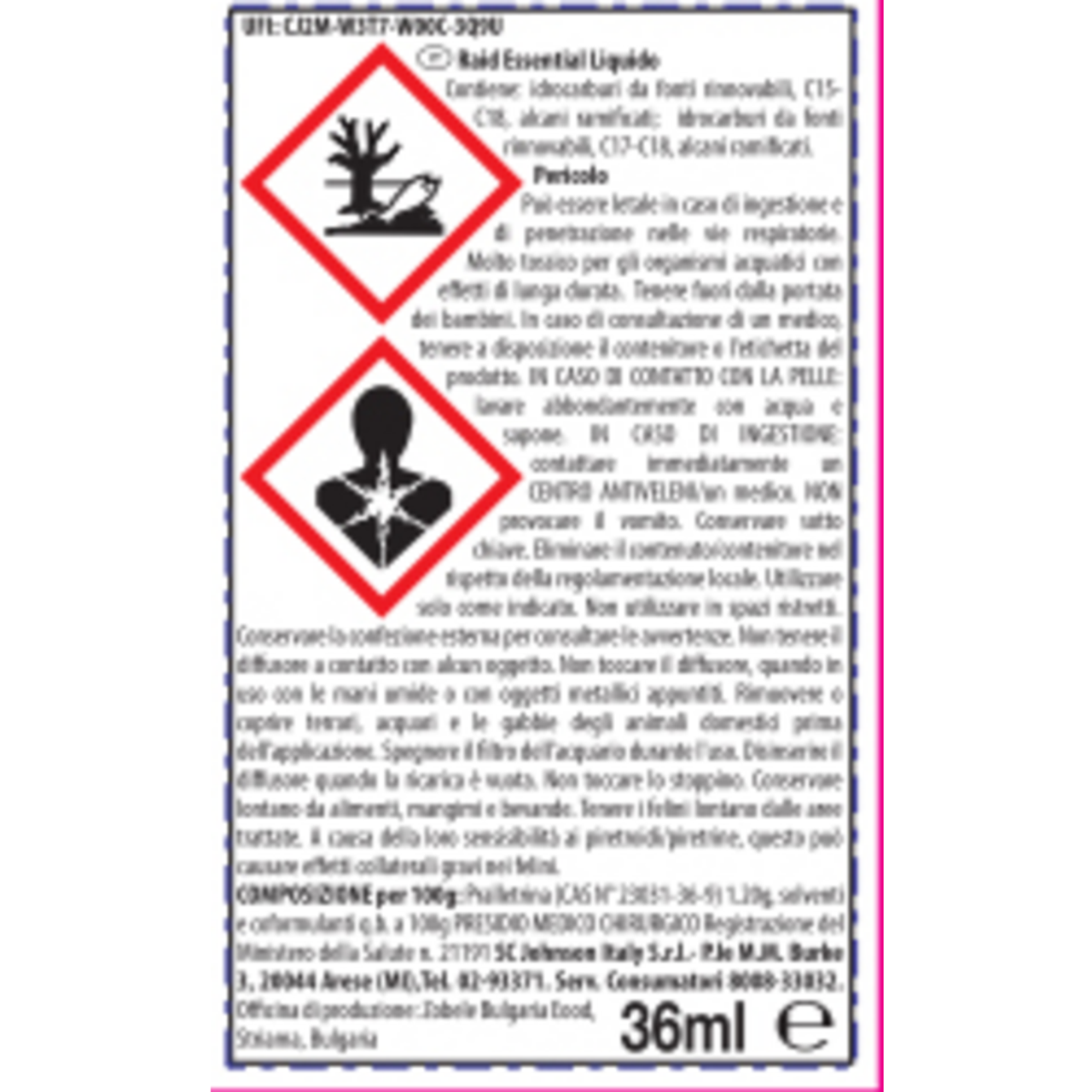 RAID Essentials Electrical Prale Ładowanie Naładowanie 60 nocy 36 ml