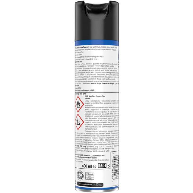 RAID insekticid sprayflugor och myggor plus snabb action 400 ml