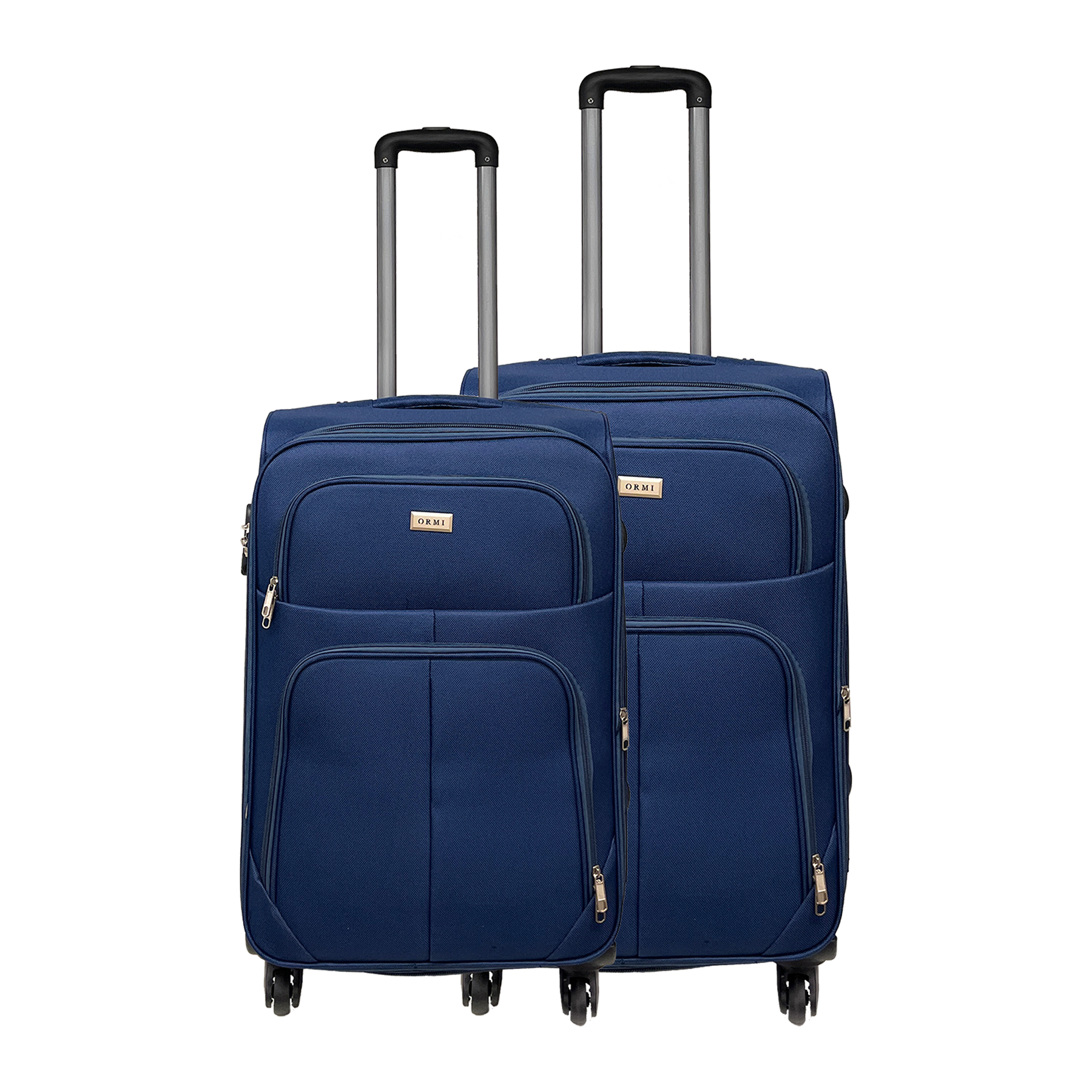 Set Resväska Ormi Semirigid Expandable Cabinväska + Mellanstor Resväska - Slagtåligt och Tåligt Tyg