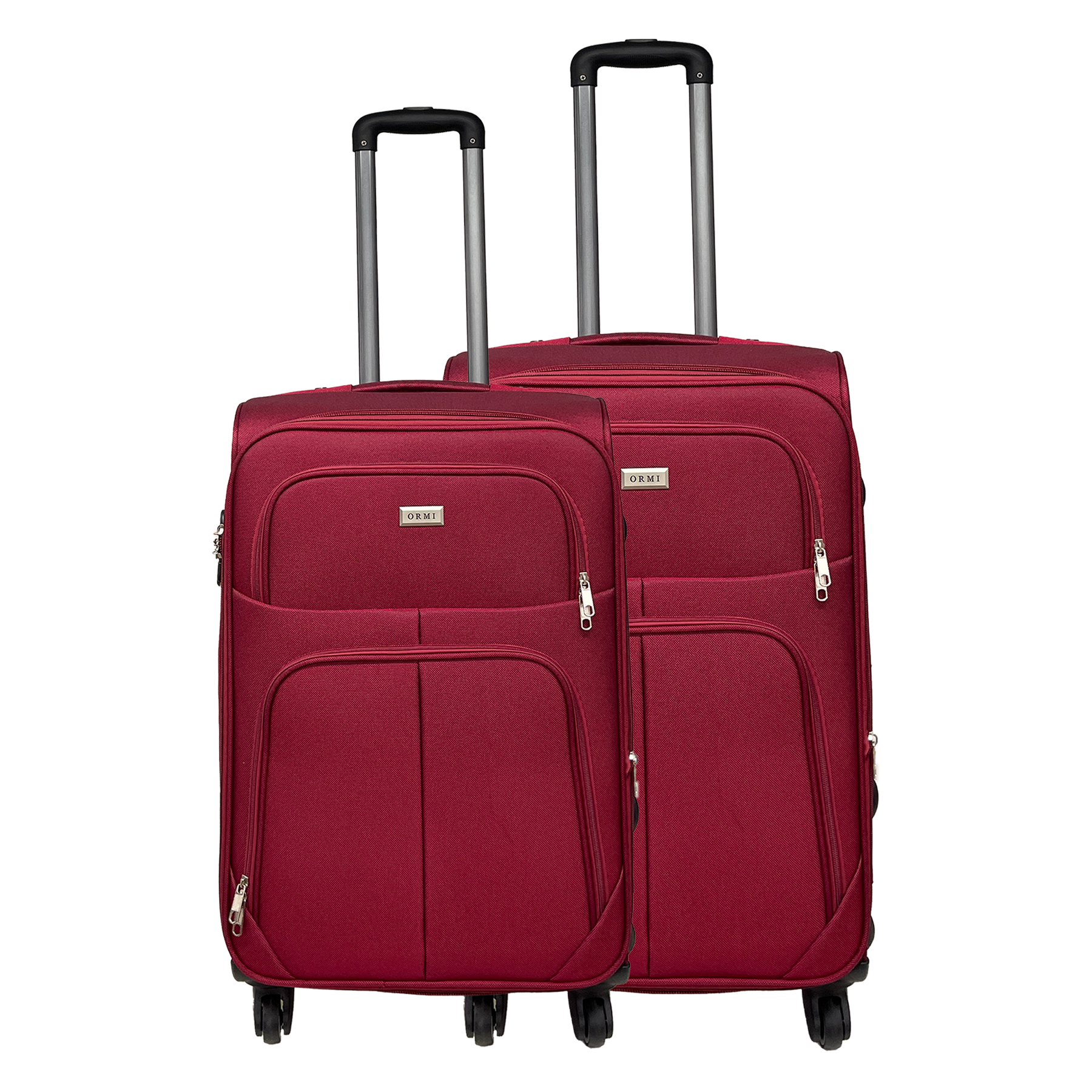 Set Resväska Ormi Semirigid Expandable Cabinväska + Mellanstor Resväska - Slagtåligt och Tåligt Tyg