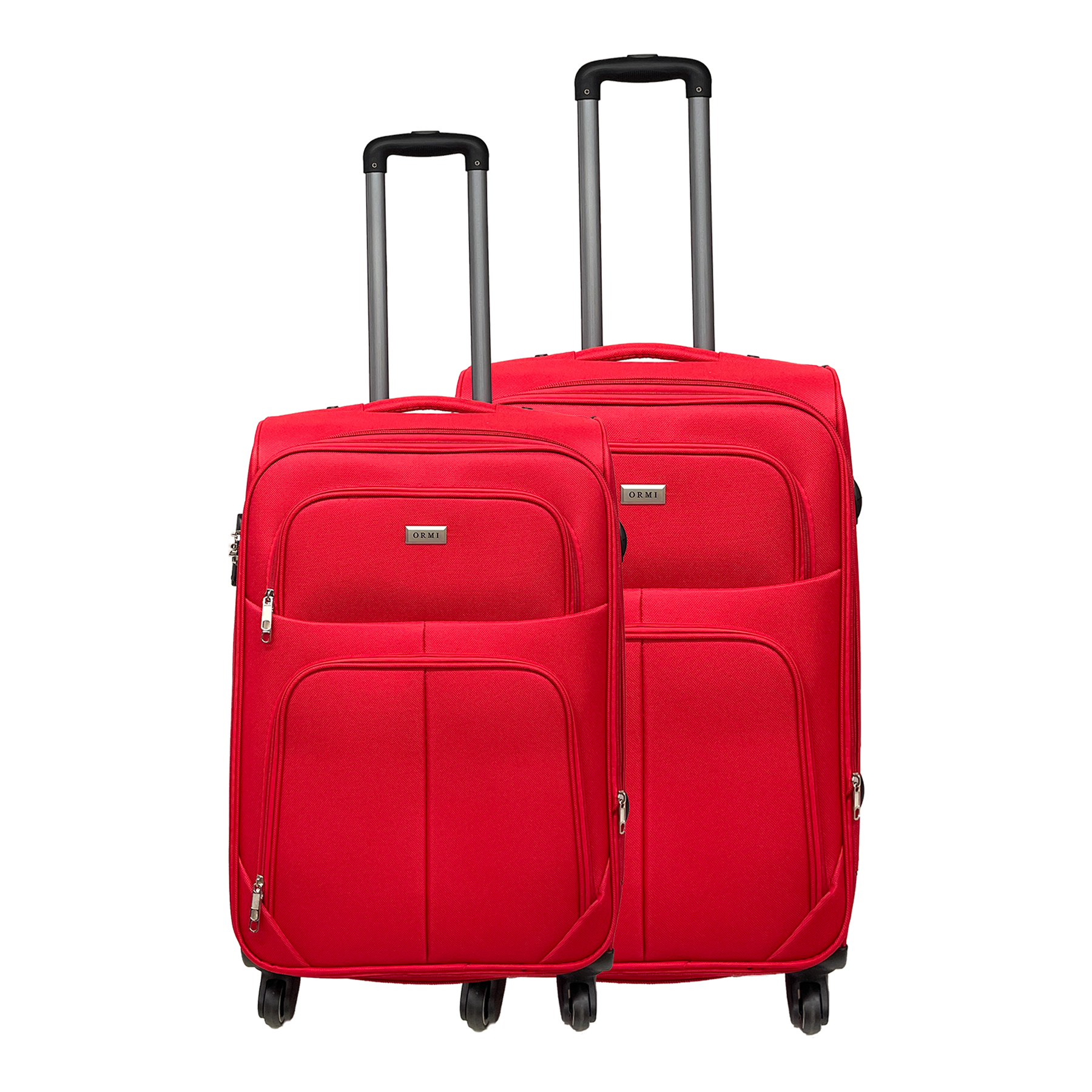 Set Resväska Ormi Semirigid Expandable Cabinväska + Mellanstor Resväska - Slagtåligt och Tåligt Tyg