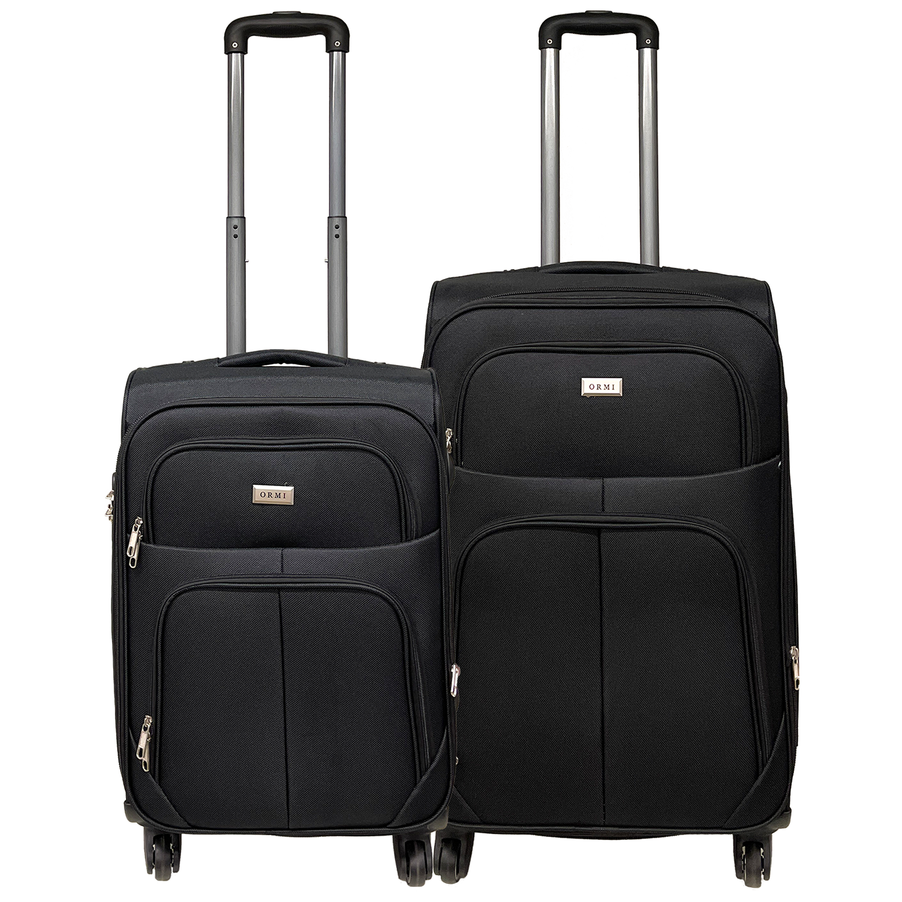 Set Resväska Ormi Semirigid Expandable Cabinväska + Mellanstor Resväska - Slagtåligt och Tåligt Tyg