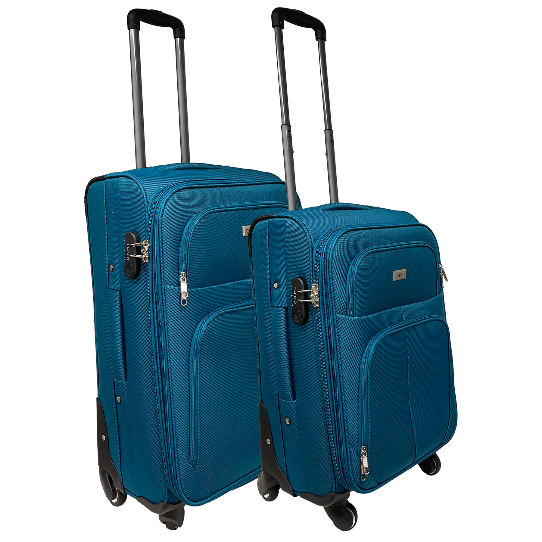 Set Resväska Ormi Semirigid Expandable Cabinväska + Mellanstor Resväska - Slagtåligt och Tåligt Tyg