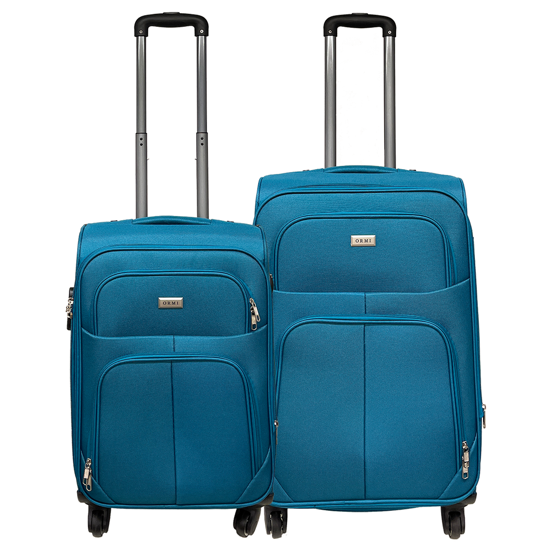 Set Resväska Ormi Semirigid Expandable Cabinväska + Mellanstor Resväska - Slagtåligt och Tåligt Tyg