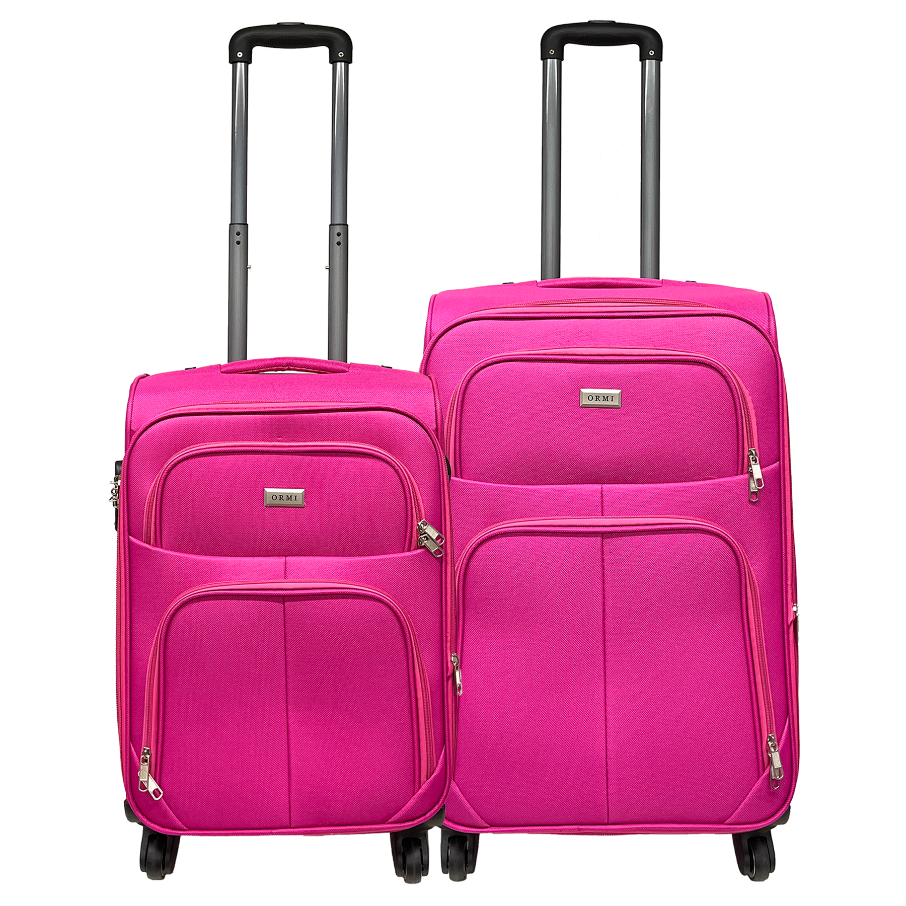 Set Resväska Ormi Semirigid Expandable Cabinväska + Mellanstor Resväska - Slagtåligt och Tåligt Tyg