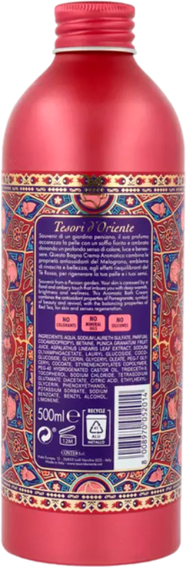 East Treasures Badrum aromatiska grädde fönsterluckor dröm granatäpple och rött te 500 ml