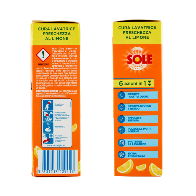 Solvården tvättmaskin friskhet till citron 250 ml 2 doser
