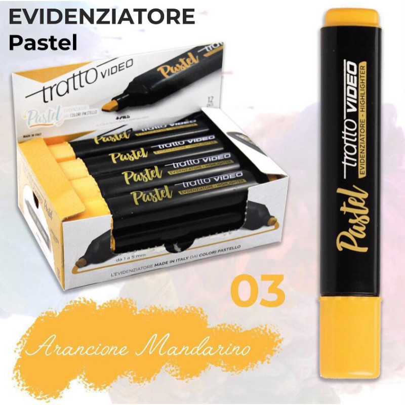 Pastel Train Video Highlighter Punta Palpello 1-5mm πορτοκαλί μανταρίνι
