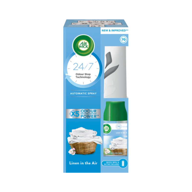Air Wick Freshmatic Spray Automatisk deodorant til linned i luft 250 ml miljøer