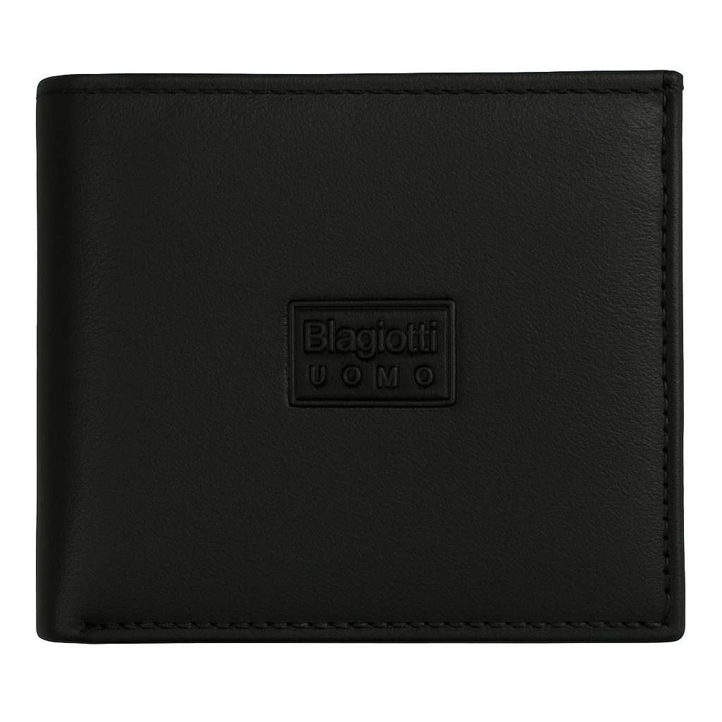Carteira masculina Biagiotti em couro Vera com Portamonete - 12x10x2 cm