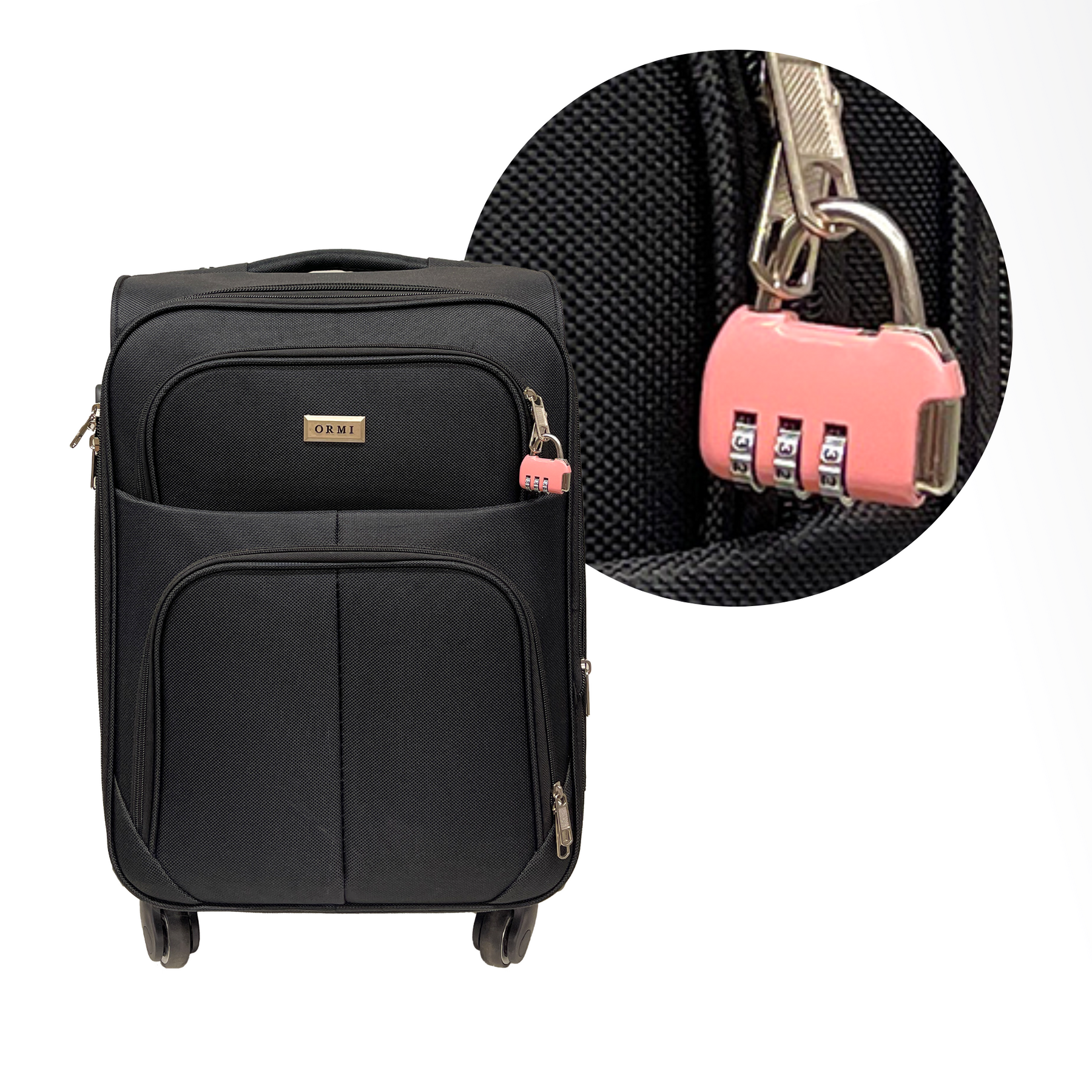 Combination lock with 3 digits for suitcase, luggage, travel bag, and backpacks