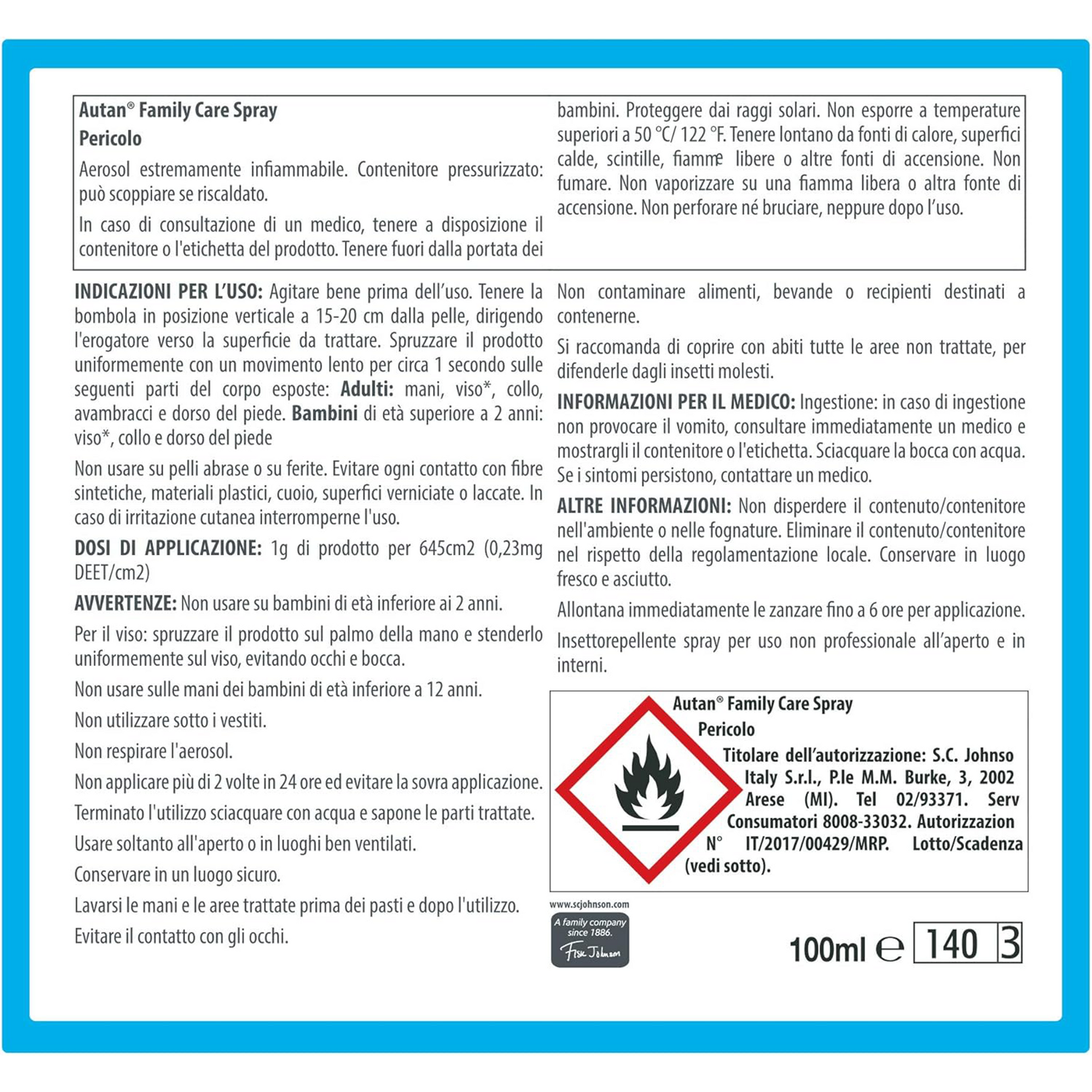 Autan Family Care Spary 2 x 100 ml απωθητικό έντομο