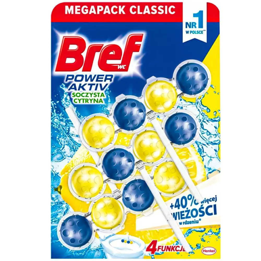 Bref WC Power Activ Tavolette WC Limone 50G x 3 stycken