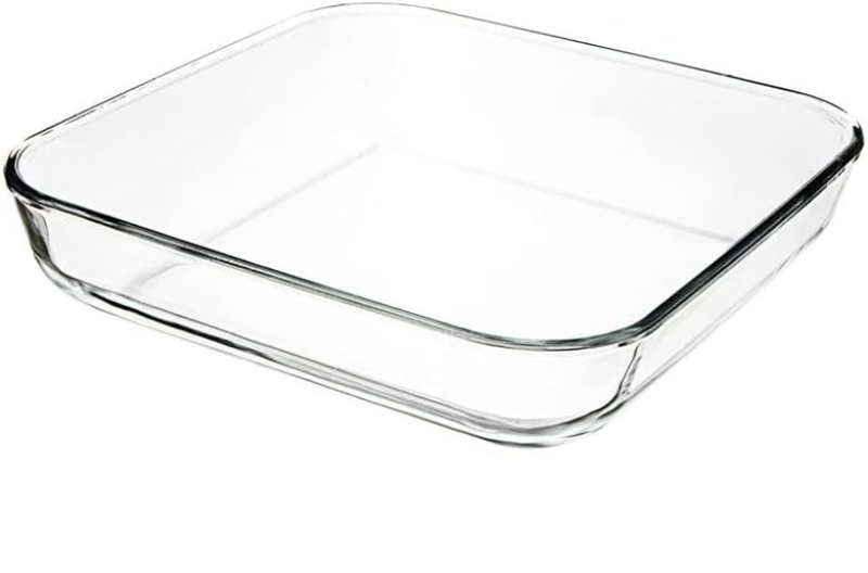 Square glass baking dish 18x18x5cm