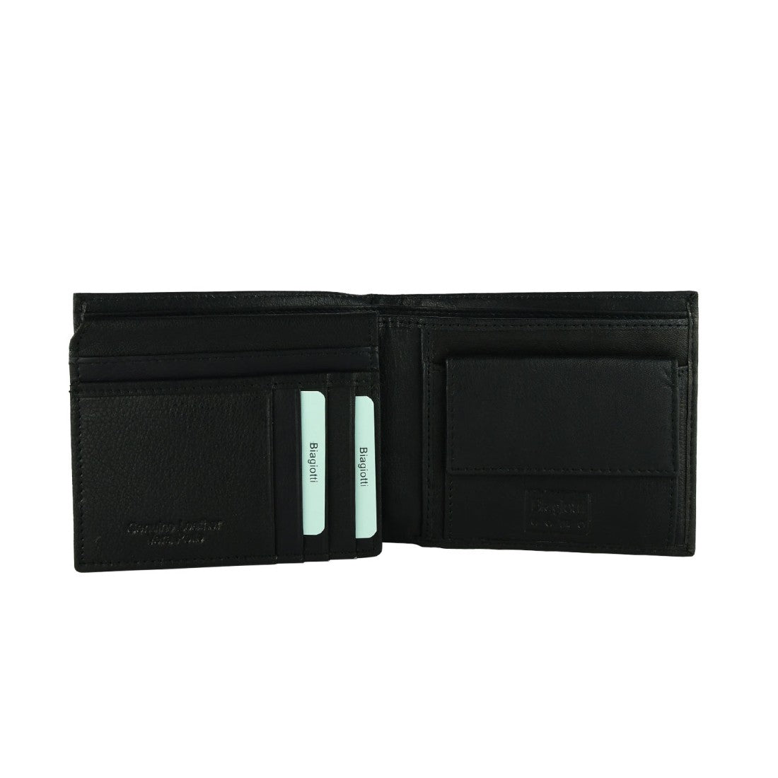 Carteira masculina Biagiotti em couro Vera com Portamonete - 12x10x2 cm