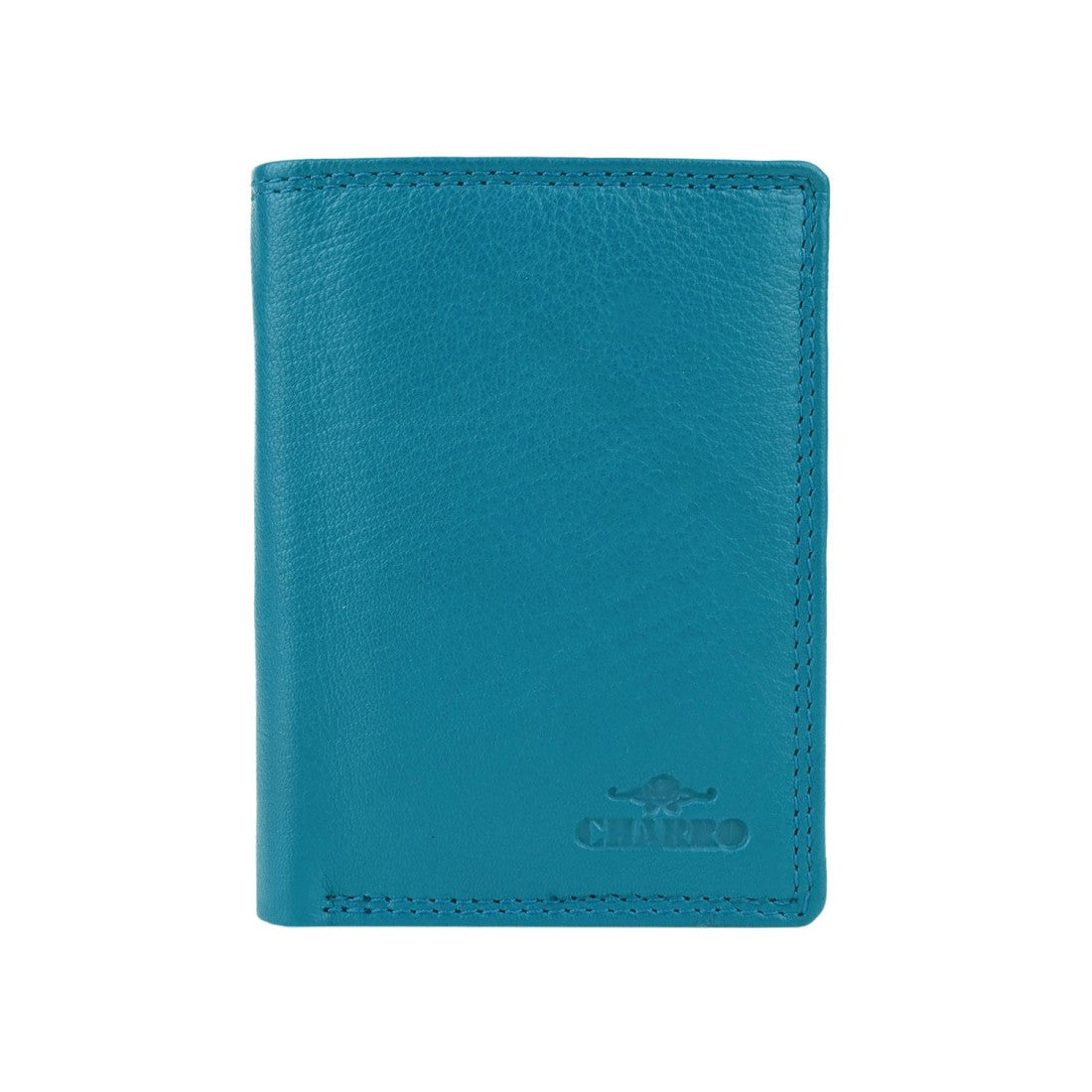 Charro vertikal portfölj i riktigt läder - 8.5x11.5x2.5 cm