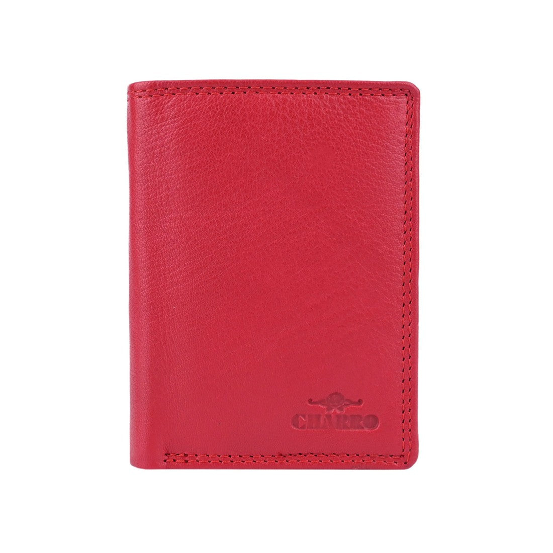 Charro vertikal portfölj i riktigt läder - 8.5x11.5x2.5 cm