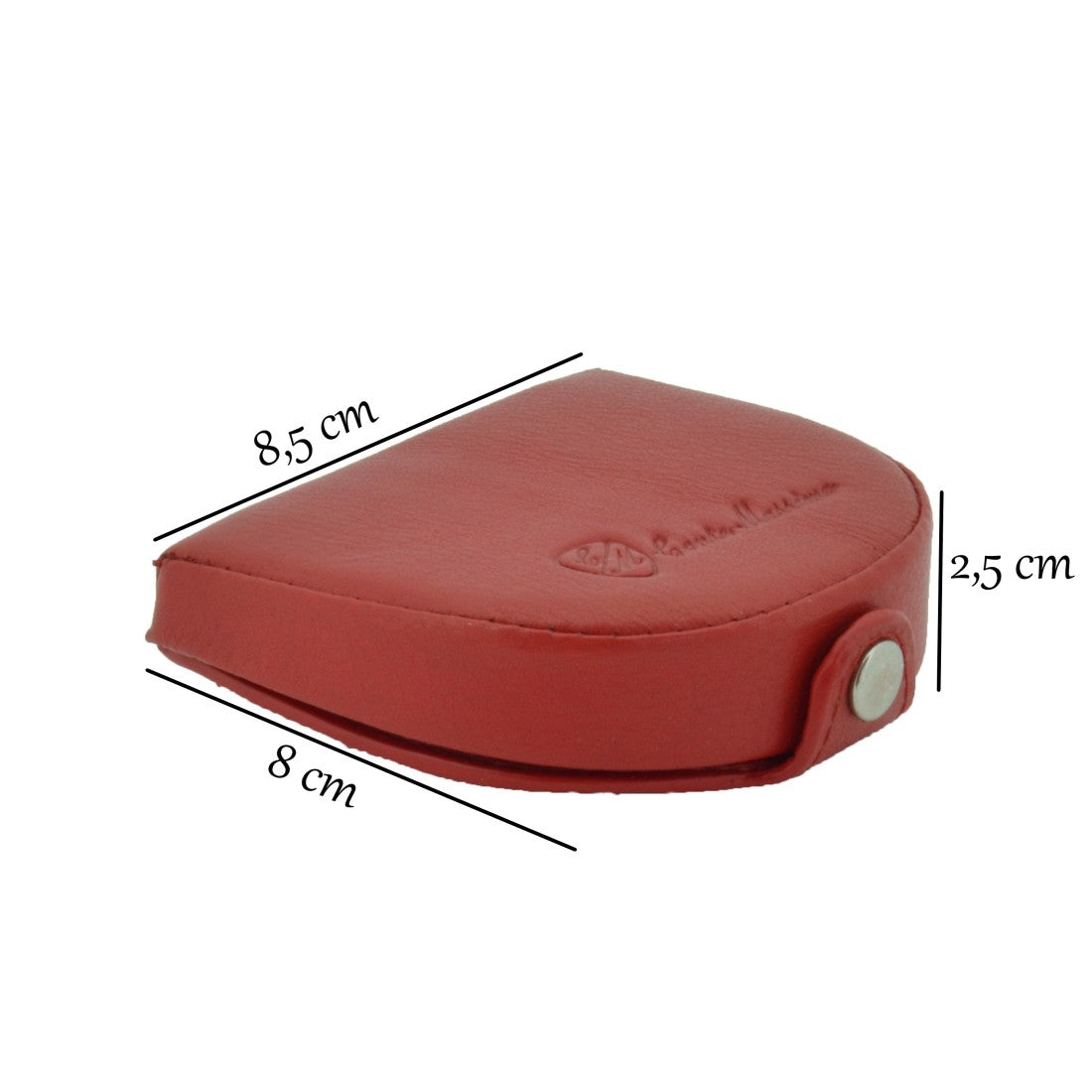 Räkna Massimo Portamonete Man in Real Leather - Compact and Elegant 8,5 x 8 x 2,5 cm