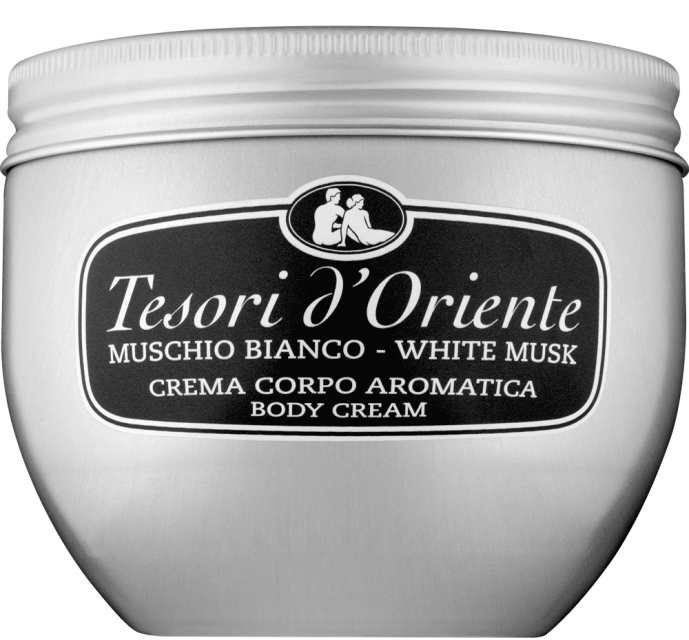 Tesouros do leste Creme de corpo de almíscar branco 300 ml