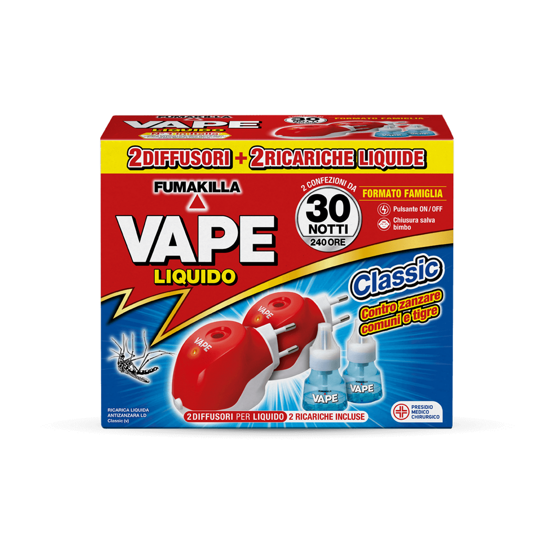Vape 2 liquid speakers + classic liquid refill 30 + 30 nights