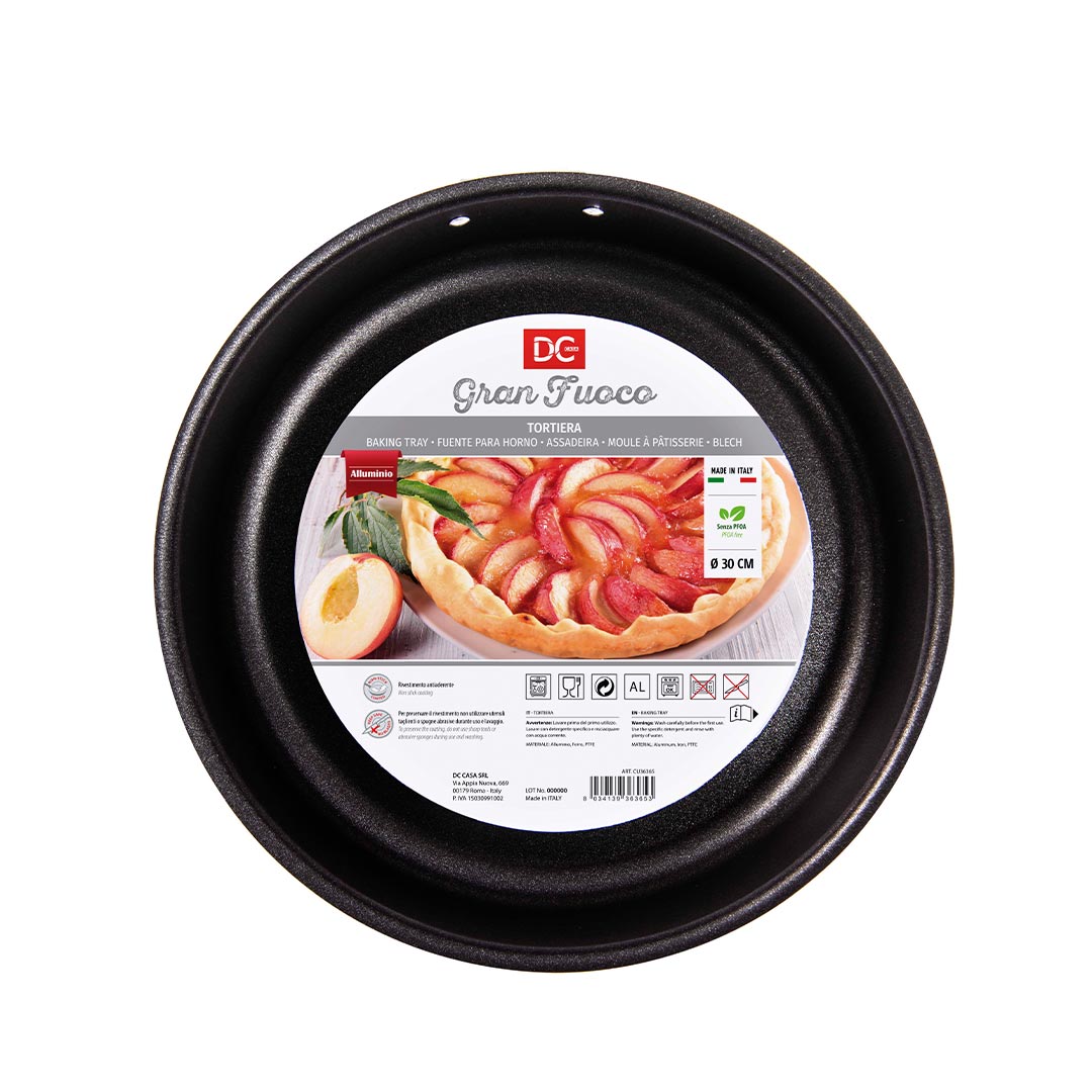 Moule à Gâteau Rond Aluminium Anti-Adhésif Ø30 cm