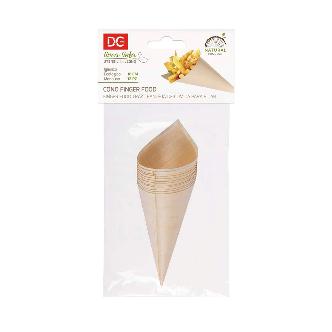 CONI för fingermat i 16 cm 12pz träblad