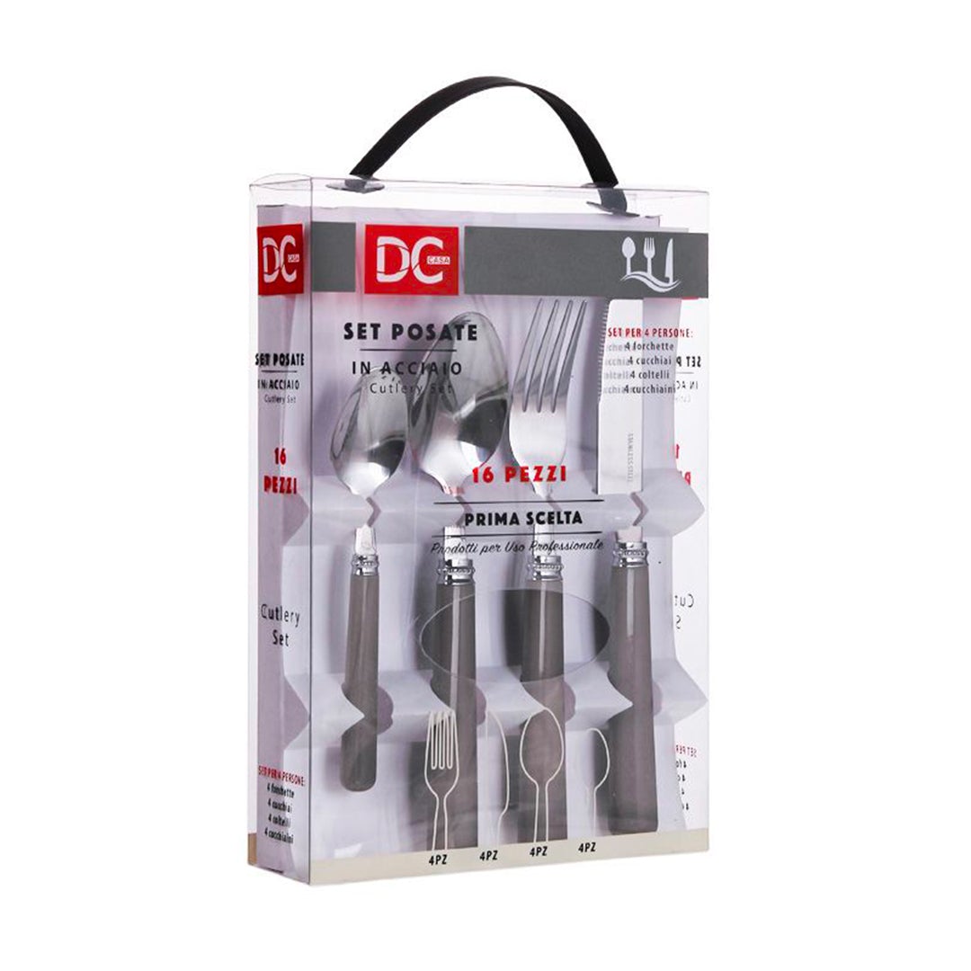 Set Servizio Posate in Acciaio 16pz - Marrone
