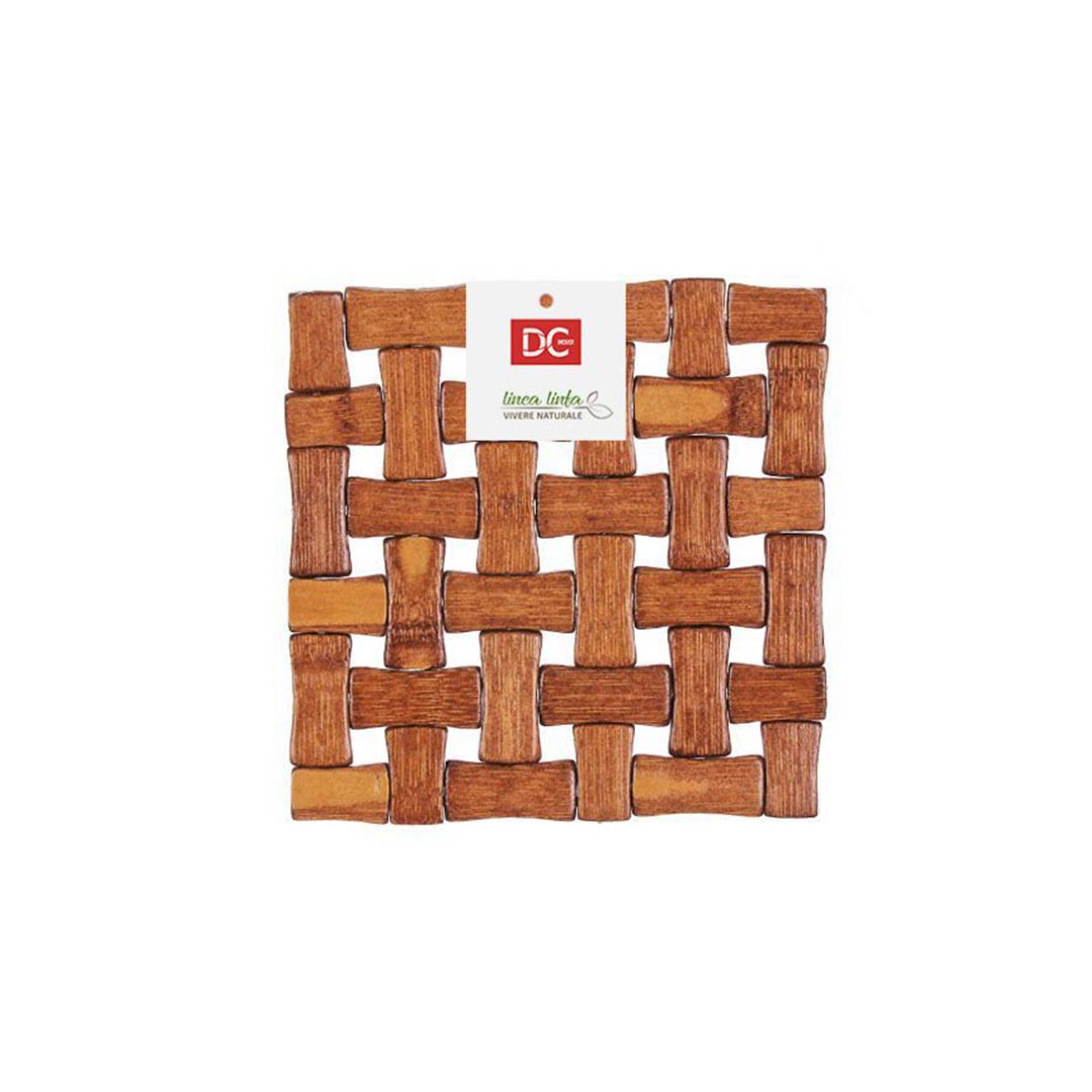 Dessous de Plat en Bambou Adapté aux Hautes Températures -16,5X16,5cm