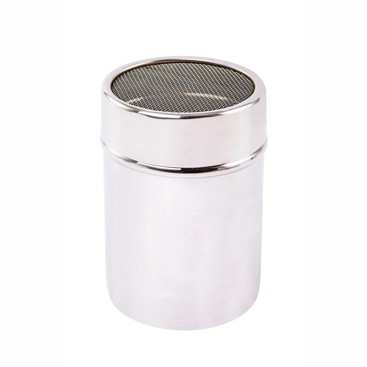 Τραβήξτε το κακάο ή τη χάλυβα ζάχαρη με λεπτό πλεκτό κόσκινο