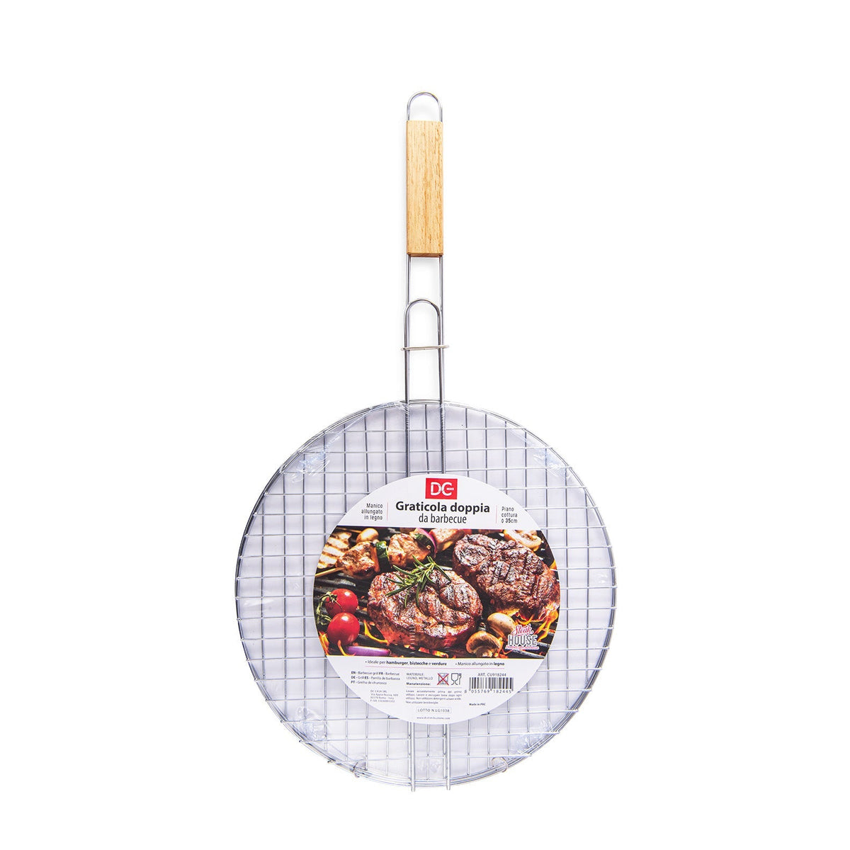 Double round graying in steel for barbecue grill - Ø35 cm