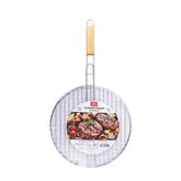 Graticola Doppia Rotonda in Acciaio per Griglia Barbecue - Ø35 cm