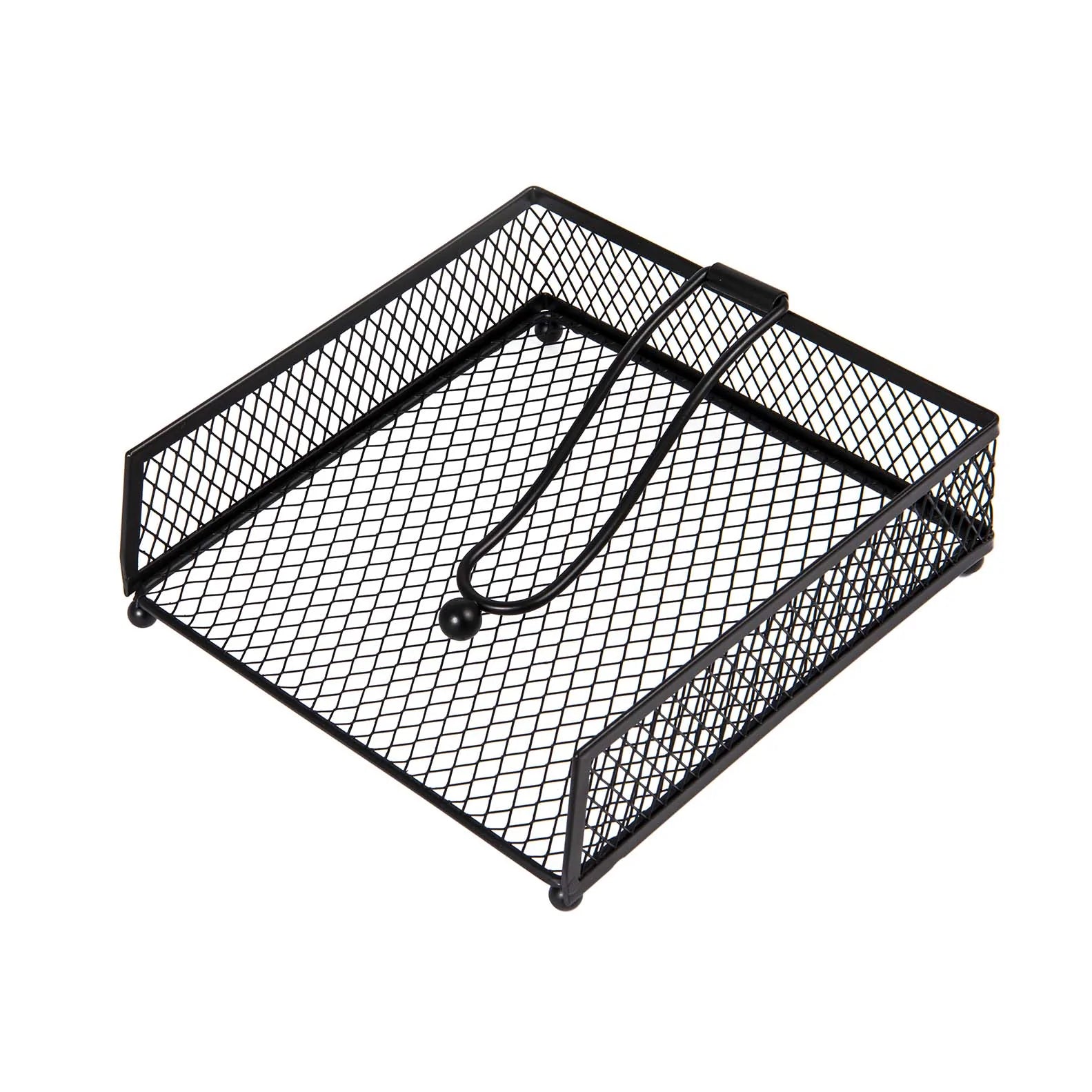 Guardanapos de porta na linha de filo de metal preto –19cm