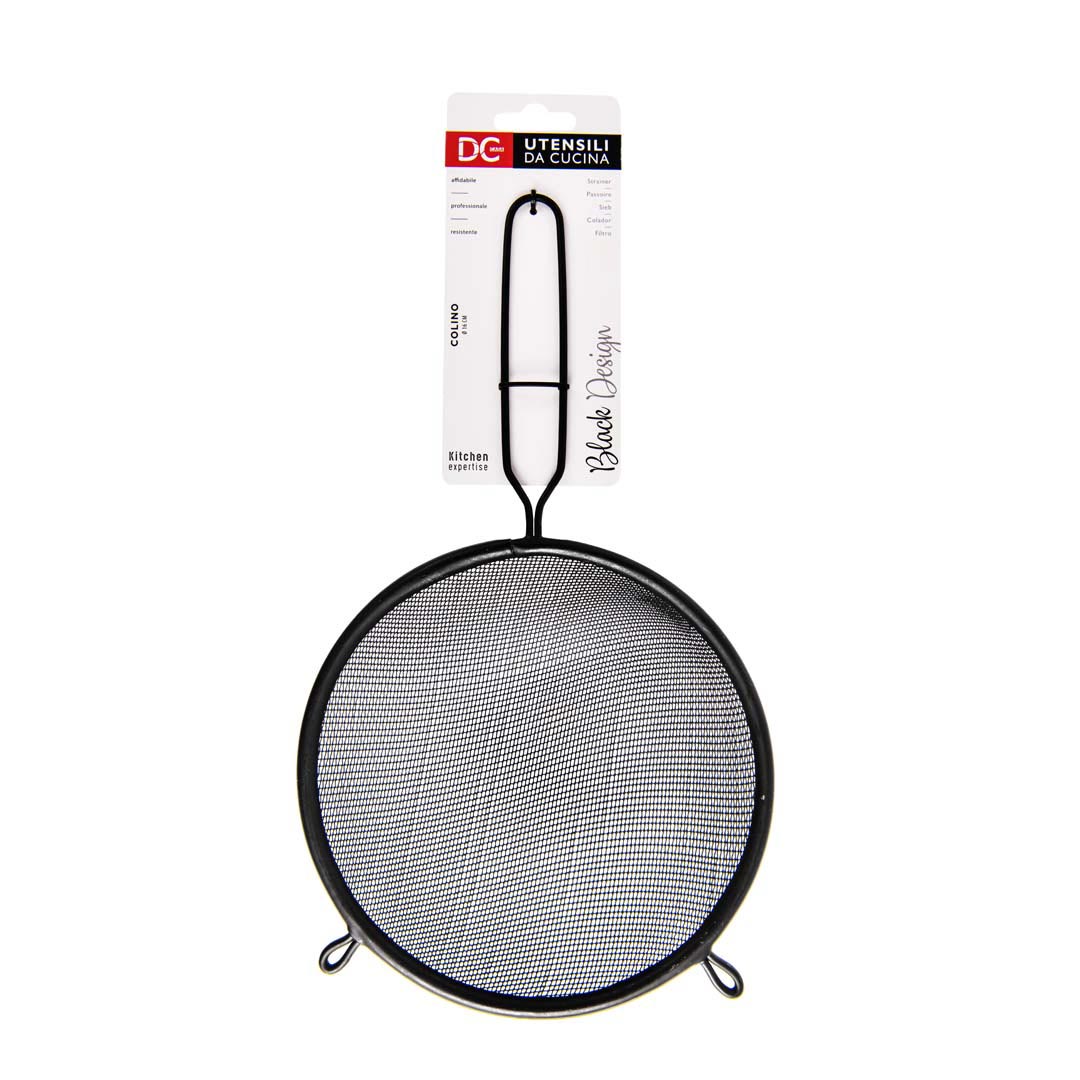 Fine jersey strain in Black Design Steel -ø18cm