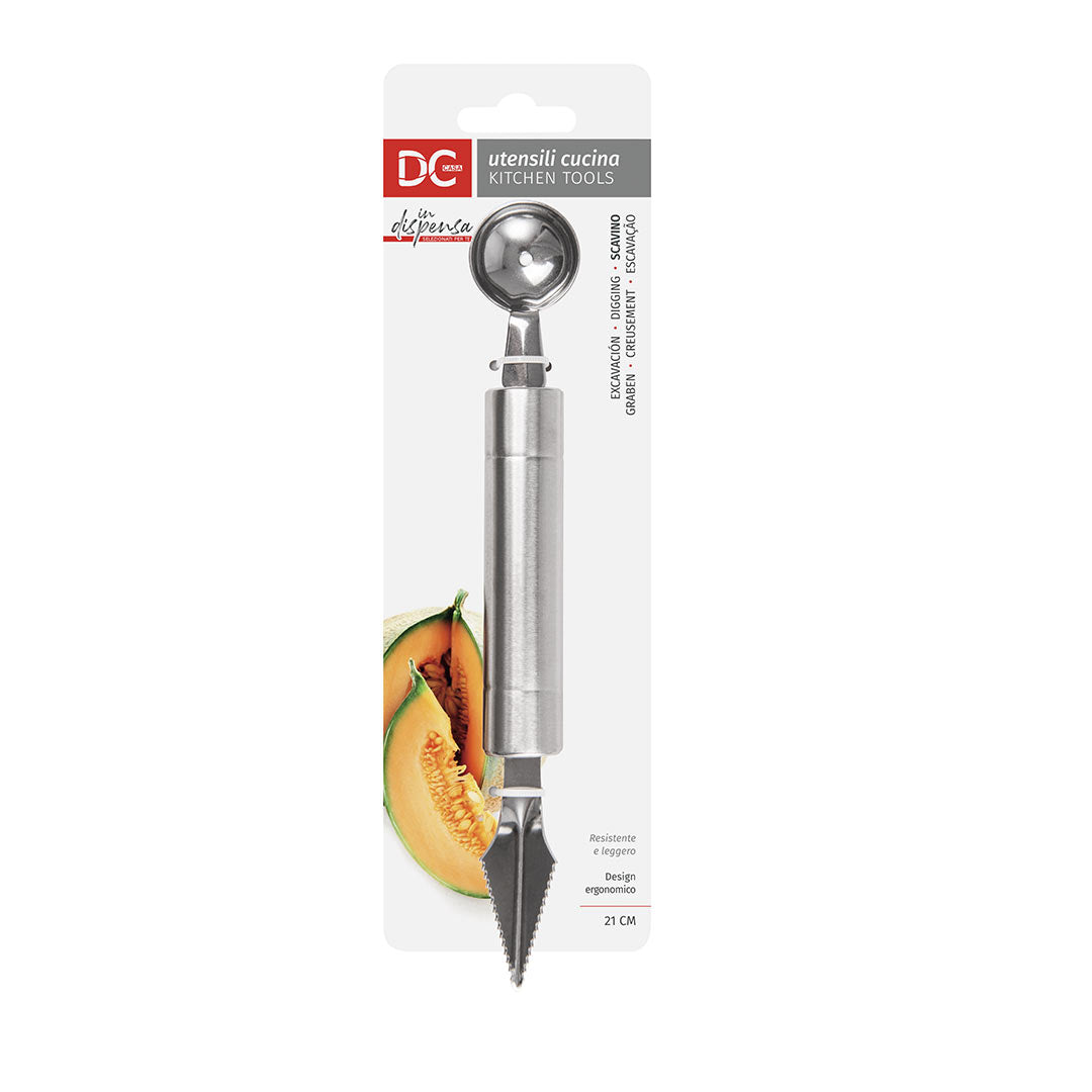 Arracheur de fruits double fonction en acier -21cm