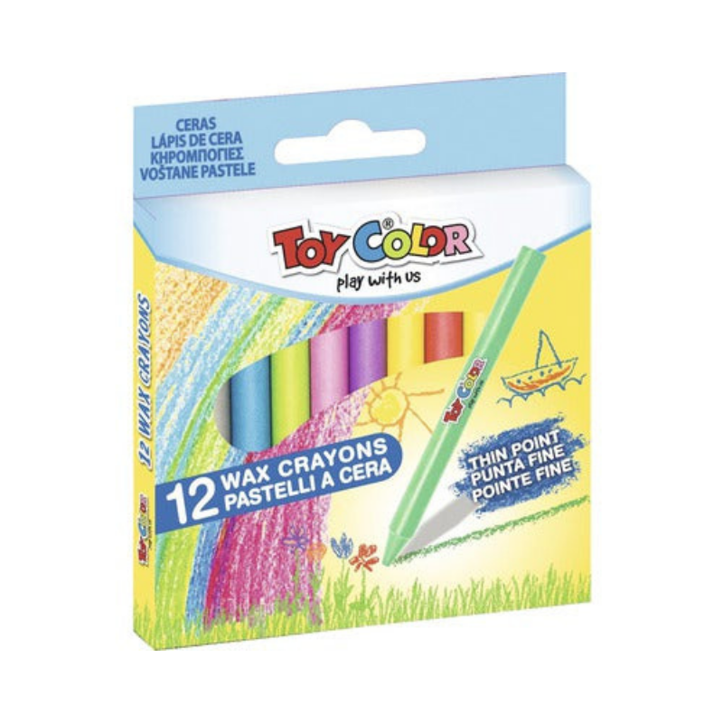 Toy Color - Pastelli A Cera 12 Colori