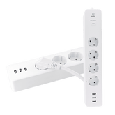 Ciabatta Smart Con 4 Prese E 3 Porte USB Compatibile Con Google E Alexa