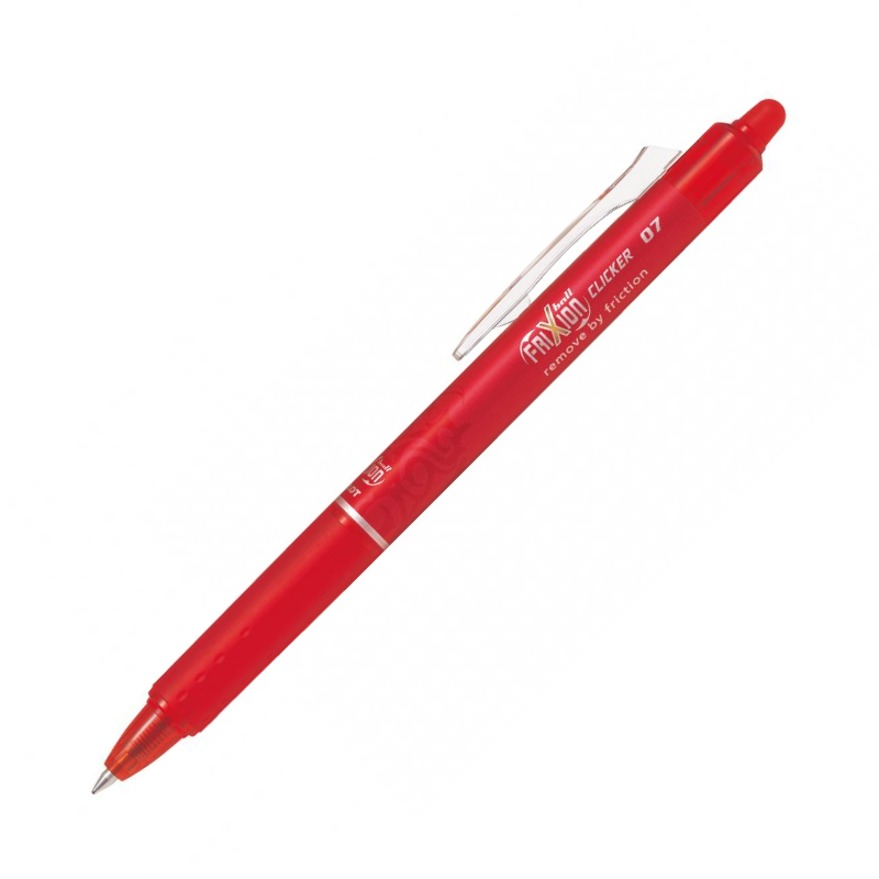 Pilot FriXion Ball Clicker - Penna Gel a Sfera a Scatto Cancellabile - Punta Media 0,7mm - Rosso 1pz Penne a scatto Unicarto.com