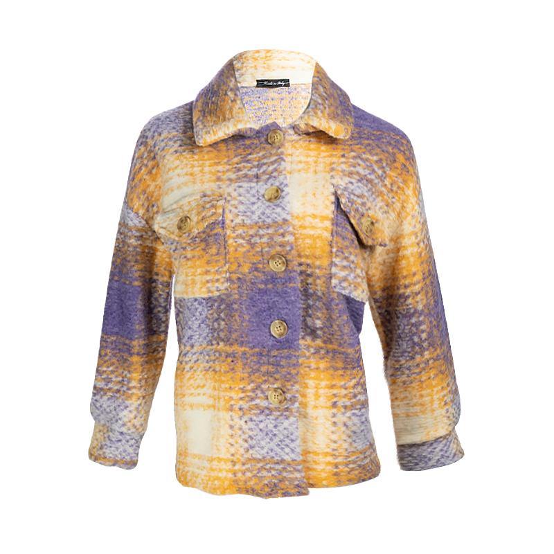 Giacca Camicia A Quadri Con Bottone Giacche