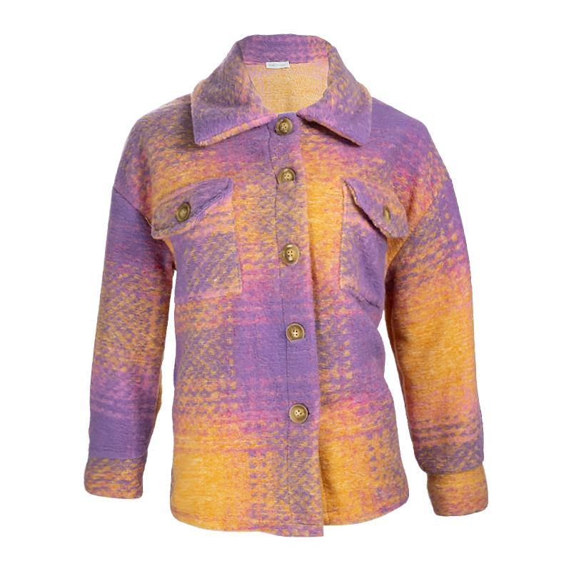 Giacca Camicia A Quadri Con Bottone Giacche