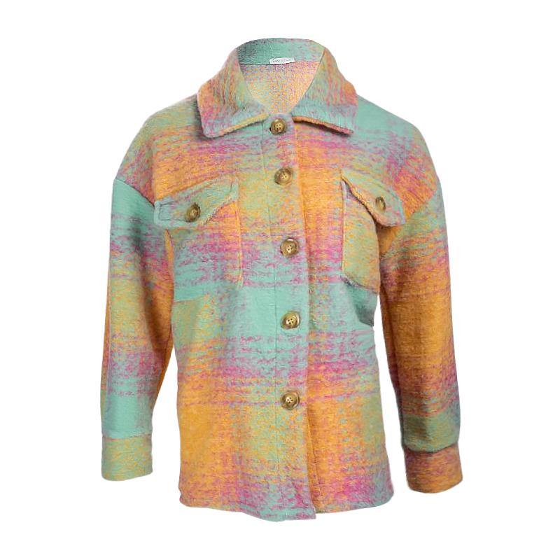 Giacca Camicia A Quadri Con Bottone Giacche