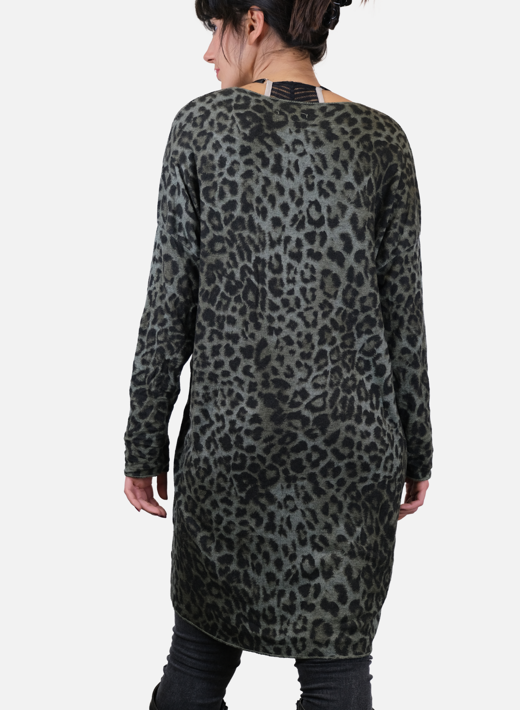 Maglia Da Donna Lunga Leopardata