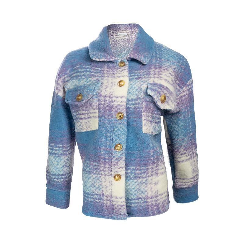 Giacca Camicia A Quadri Con Bottone Giacche