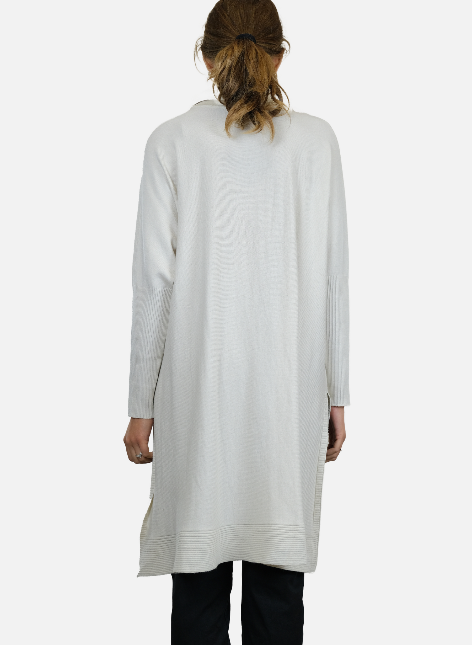 Maglia Da Donna Lunga A Maniche Lunghe Asimmetrica