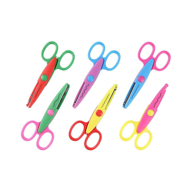 Unicarto - Forbici Artigianali A Zig Zag Francobolli 6 Design Onde Creative 1Pz Forbici zig zag Unicarto.com