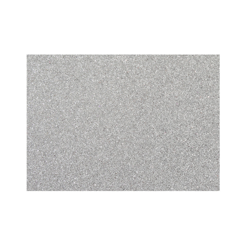 Gomma Eva Glitter 40X60 Cm 1 Foglio Argento 018 - Unicarto Gomma eva Unicarto.com